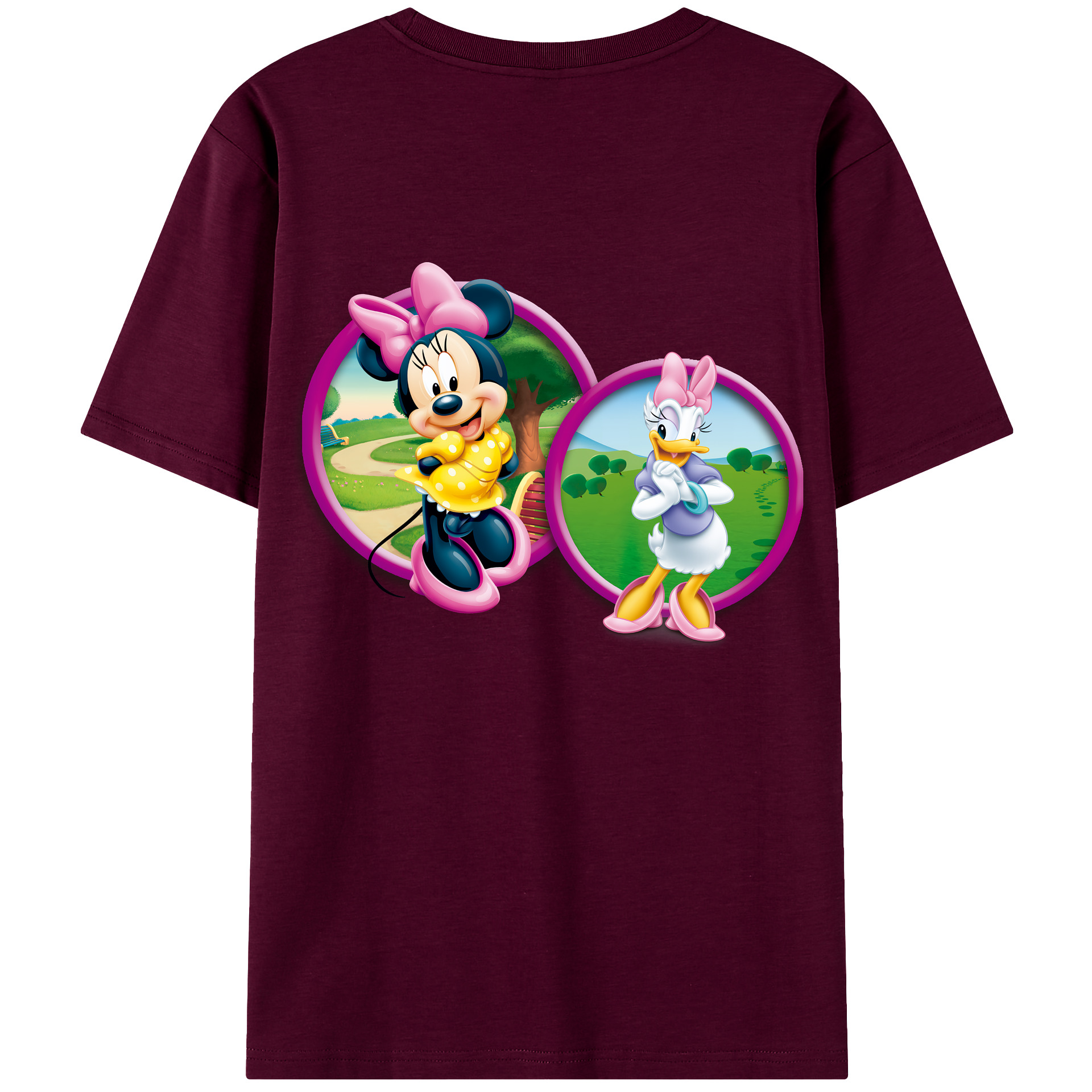（画像用） ミッキーマウス Mickey Mouse レディース半袖Tシャツ(バックプリント)